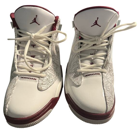 Nike Air Jordan Dub Zero White Cherry Wood Red Flint Grey, Size 9 - Picture 4 of 13